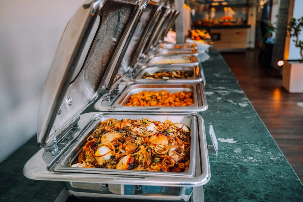 Banquet buffet at a formal heritage event
